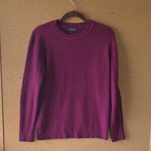 Cashmere S. Christina Sweater L/XL Burgundy Soft Luxury Knit